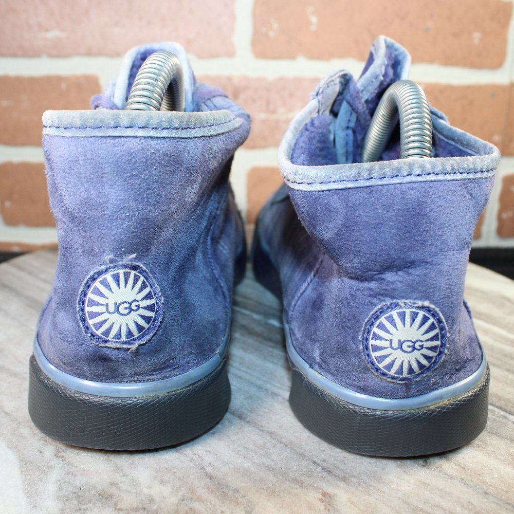 Ugg Shoes Womens Size 7.5 Sherpa Lined Athletic Plaid Sneakers Purple. - Picture 4 of 8